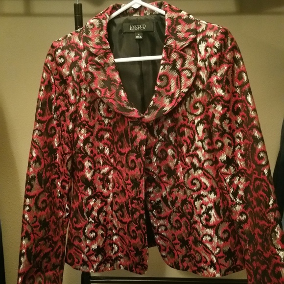 kasper red blazer